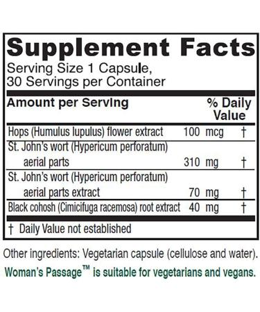 Vitanica Woman's Passage Menopause Support 30 Vegetarian Capsules - Buy Online on GoSupps.com