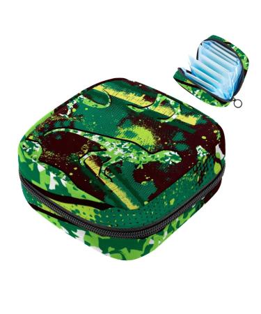 Storage bags for women's bandages dinosaur camouflage portable menstrual pad panty liner tampons women's bandages storage holder for women school office