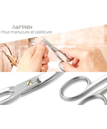Micro Teeth Nail Scissors Stainless Steel Manicure and Pedicure Scissors with Slightly Curved Cutting Surface Extra Sharp for Precisely Trimming Strong Nails - Buy Online on GoSupps.com