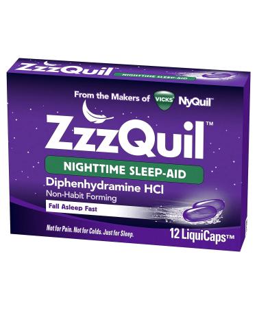Zzzquil Nightime Sleep Ai Size 12ct Zzzquil Nightime Sleep Aid Liquicaps 12ct
