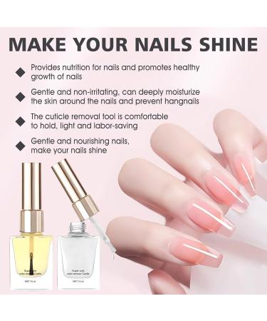Huile Cuticules Ongles+Cuticule Ongle Remove+Kit de Dissolvant de Cuticules Adoucit les Cticules Elimine les Cellules Mortes Nourrit les Ongles et Favorise leur Croissance Saine 5 Pi ces - Buy Online on GoSupps.com