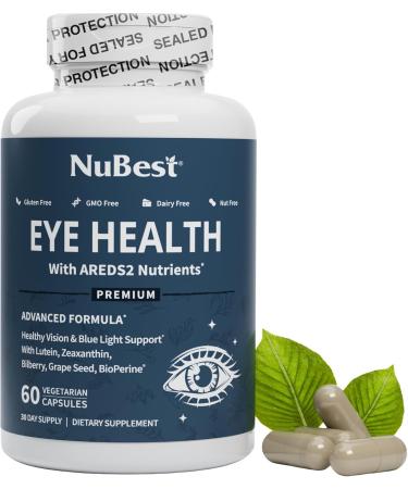 NuBest AREDS 2 Eye Vitamins - Vegan Eye Health Supplement with Lutein Zeaxanthin & Bilberry | 120 Capsules for Optimal Vision Care - Buy Online on GoSupps.com