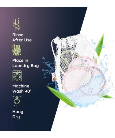 21-Piece Eco Lily Reusable Makeup Remover Pads Set - Gentle Cotton Bamboo, Includes 7 Eye Makeup Remover Pads, 7 Face Pads, and 7 Exfoliating Cleansing Pads - Buy Online on GoSupps.com