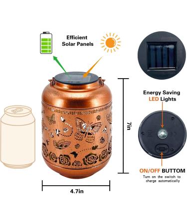 Hummingbird Solar Lanterns Outdoor Waterproof Hanging Solar Lights Hummingbird Gifts for Women Men Metal Bird Decorative LED Lanterns for Yard Patio Lawn Tabletop Pathway Landscape Garden Deco Butterfly Hummingbird - Buy Online on GoSupps.com