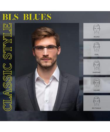 BLS BLUES 5 PACK Men's Costume Eyewear - Stylish Metal Frame Reading Glasses (1.5X) for International Shipping - Buy Online on GoSupps.com