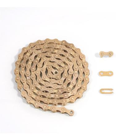 ZHIQIU FSC F410 1-Speed Ti-N Gold Bicycle Chain - 1/2 x 1/8-Inch 104L - Buy Online on GoSupps.com