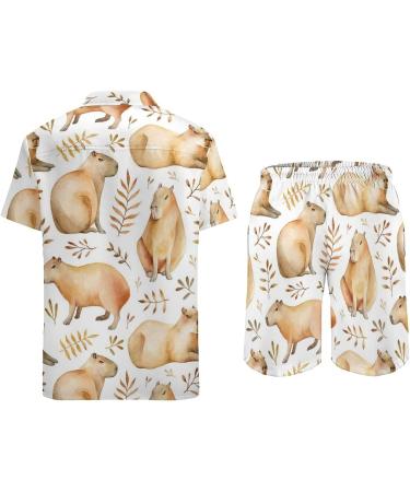 Weedkeycat Men's Capybara Hawaiian Beach Outfit Set - X-Small - Buy Online on GoSupps.com