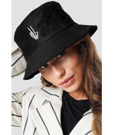 XYIYI Fashion Embroidered Bucket Hat for Women and Girls - Skull Finger Print Design - Buy Online on GoSupps.com