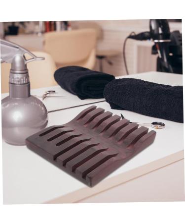 Minkissy Wooden Shear Storage Box & Scissor Stand | Hairdressing Accessories Organizer | Black Walnut Combat Clips Holder - Buy Online on GoSupps.com