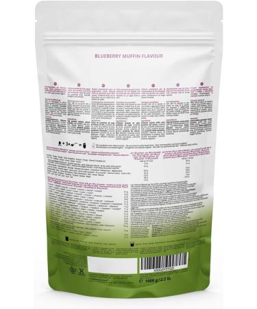 Protein Powder Blueberry Muffin 1kg - Multi-Component Protein Mix with Soy & Pea Isolate - High Protein Blueberry Supplement - Buy Online on GoSupps.com