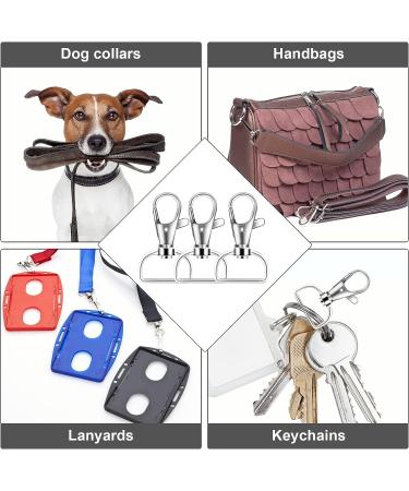 100PCS Premium Swivel Snap Hooks and D Rings  Swivel Snap Hooks for Keychain and Sewing Project(3/4"Inside Width) Silver - Buy Online on GoSupps.com
