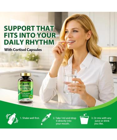 Cortisol Supplements for Women/Men Advanced Stress & Cortisol Support with Ashwagandha & Rhodiola Rosea Promotes Relaxation Mood Focus and Restful Sleep for Men and Women 120 Capsules - Buy Online on GoSupps.com