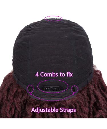 Style Icon 24 Inch Faux Locs Wig for Black Women - 4X4 Free Part Long Twist Synthetic Hair | T4/118 Color - Pack of 1 - Buy Online on GoSupps.com