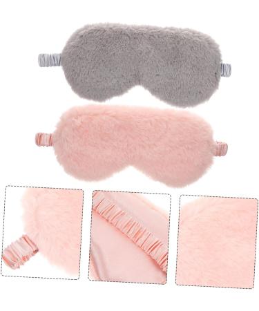 2 pi ces Masque de Nuit Satin et Peluche Cache Yeux Doux et Occultant pour Sommeil R parateur Confortable et pour Voyage Maison et H tel Orange et Gris - Buy Online on GoSupps.com