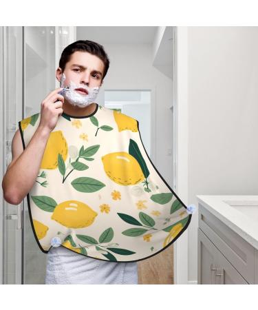 Yellow Lemon Shaving Bib - Waterproof Beard Apron | Perfect Gift for Dad | One Size Fits All - Buy Online on GoSupps.com