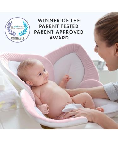 Blooming Bath Lotus - Plush Minky Baby Sink Cushion | Original Washer-Safe Flower Seat for Newborns in Pink/White/Gray - Buy Online on GoSupps.com