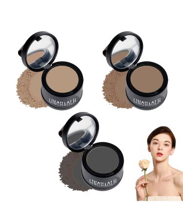 Instantly Hairline Powder Root Touch Up Hairline Shadow Powder Gray Hair Coverage Touch Up Hair Powder for Women & Men-Dark Brown Light Brown Black
