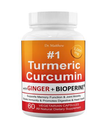 Best Turmeric Curcumin with BioPerine Black Pepper and Ginger. 15X High Potency with 95% Curcuminoids. Joint Support  Antioxidant Powder