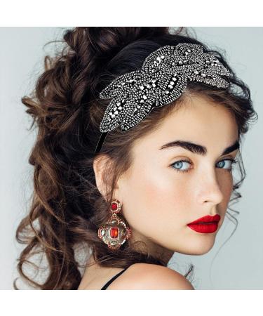 WLLHYF 1920s Flapper Headbands - Vintage Floral Leaf Rhinestone Hair Accessory for Women and Girls - Perfect for Costume Party and Valentines - 3 Pieces - Buy Online on GoSupps.com