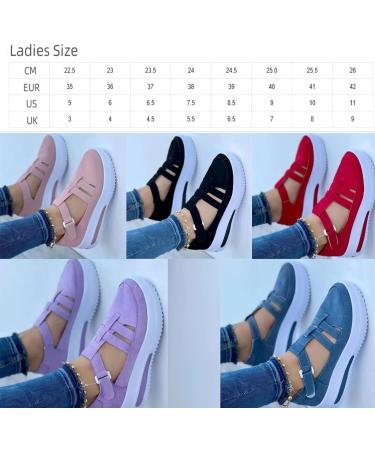 Swezida Women's Orthopedic Arch Support Walking Shoes - Purple, Size 39 - Buy Online on GoSupps.com