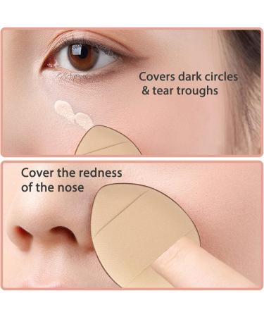 12-Piece Finger Mini Powder Puff Set for Foundation & Concealer - Soft Cosmetic Sponge for Mineral Makeup - Yellow - Buy Online on GoSupps.com