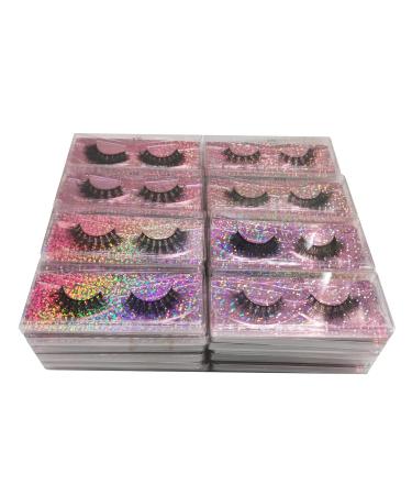 Ellazzle Faux Mink Eyelashes Wholesale 30 Pairs - Natural Look 16mm-20mm False Lashes Pink Pack for Women - Buy Online on GoSupps.com