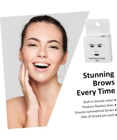 WOONEKY 1 set string Thread Drawing with Line Supply Precise Eyebrow Wooden Marking Beauty Sticks Mapping - Buy Online on GoSupps.com