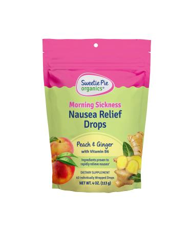 Sweetie Pie Organics Morning Sickness Nausea Relief Drops, Peach & Ginger, 4 oz