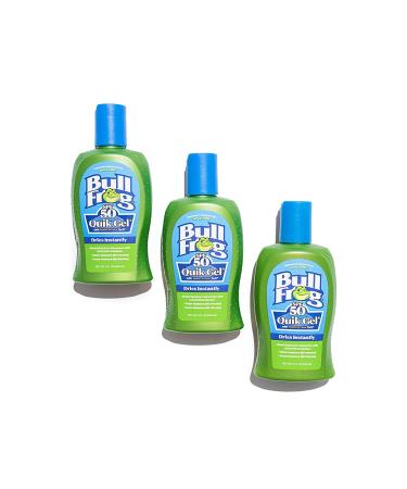Bullfrog Quik Gel Sunscreen SPF 50 | Reef Friendly, Oxybenzone & Octinoxate Free | Broad Spectrum UVA/UVB Protection | 5oz 3 Pack - Buy Online on GoSupps.com