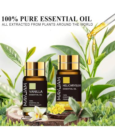 MAYJAM Top 20 Pure Essential Oil Set - Premium Grade Oils for Diffuser, Aromatherapy, Candle Making, Skin & Hair Care - Vetiver - Buy Online on GoSupps.com