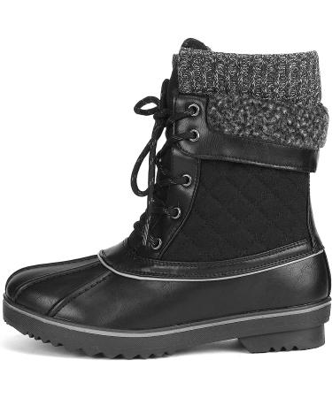 DREAM PAIRS Women's Mid Calf Waterproof Winter Snow Boots in Black-01 - Size 8 - Buy Online on GoSupps.com
