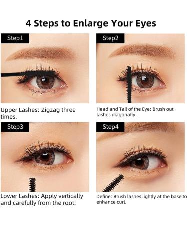 Waterproof mascaramascara with fine brush for short and thin eyelashes volume longlasting lengthening and thickening smudgeresistant black - Buy Online on GoSupps.com