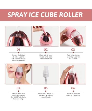 Oneleaf Spray Ice Cube Roller Bottle - Calms Skin Relaxes Muscles Relieves Pain (Toothache) - Pink | International Shipping Available - Buy Online on GoSupps.com