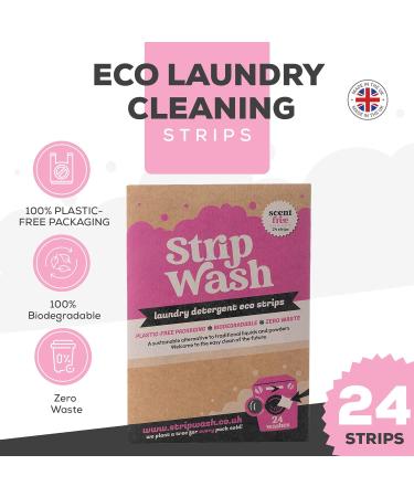 ecoLiving Laundry Detergent Strips (24 Sheets) | Eco-Friendly & Biodegradable | Zero Waste Solution for Sustainable Living - Buy Online on GoSupps.com