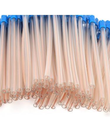 100 One-Way Sparkling Sucker Straws | Latex-Free Suction Tips | Flexible Transparent Hose with Blue Tips | Oral Care Accessories for International Shipping - Buy Online on GoSupps.com