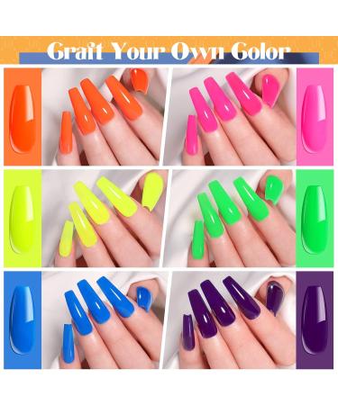 UR SUGAR Neon Gel Nail Polish Kit - 6 Halloween Colors - Fluorescent Soak Off Varnish Set for DIY Manicure - Perfect Gift for Women - Buy Online on GoSupps.com