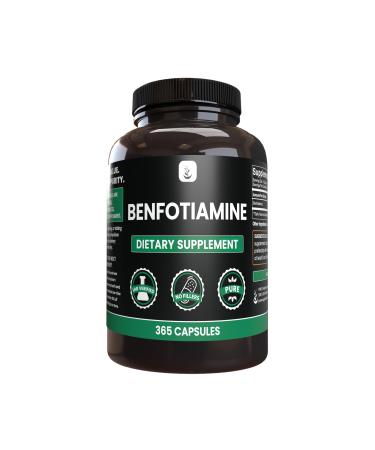PURE ORIGINAL INGREDIENTS Benfotiamine (365 Capsules) No Magnesium Or Rice Fillers Always Pure Lab Verified 365 Count (Pack of 1)
