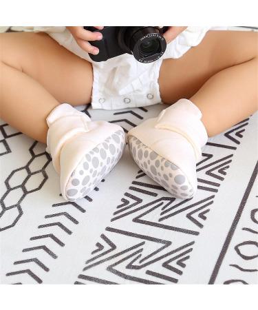 TMEOG Baby Booties Slippers | Newborn Winter Shoes for Boys Girls | 6-12 Months Beige - Buy Online on GoSupps.com