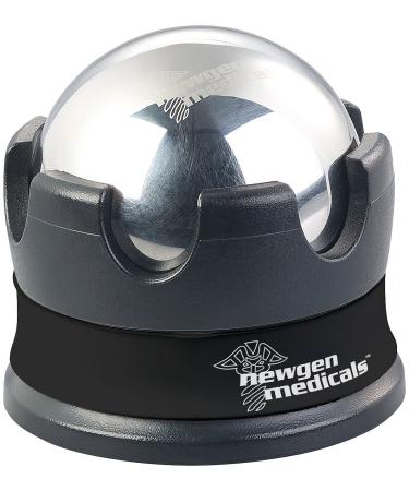 Newgen Medicals Massage balls metal: cooling massage ball made of stainless steel with 360 rotation holder (massage ball metal massage scooter foot massage)