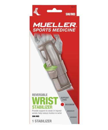 MUELLER Sports Medicine Reversible Wrist Stabilizer | Wrist Pain Relief Support for Carpal Tunnel Tendinitis & Arthritis | Small/Medium Taupe - Buy Online on GoSupps.com