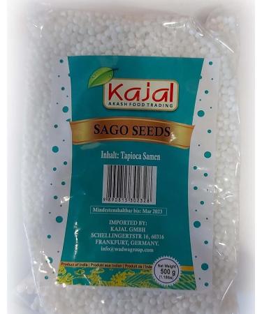 Kajal Sago Tapioca Beads, Bubble Tea Beads, Boba Beads, Tapioca Beads, 1 x 500g