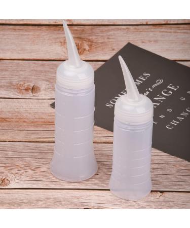 UNVOJL 2 Pack Applicator Bottle with Angle Tip Hair Dyeing Bottles Salon Hair Coloring Dyeing Bottle with Scale (Large) - Buy Online on GoSupps.com