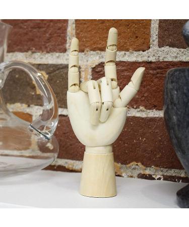 Wooden Hand Model 7 Art Mannequin Figure with Posable Fingers - Ideal for Drawing, Art Supplies & Jewelry Display - Buy Online on GoSupps.com