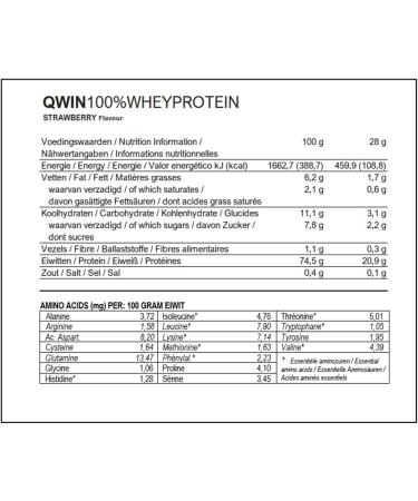  QWIN QWIN 100% Whey Protein Shake (Strawberry 700g) - Buy Online on GoSupps.com