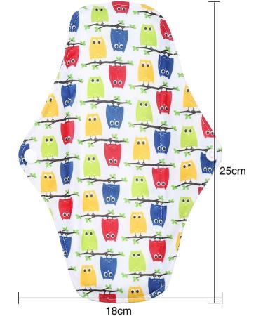 9pcs Reusable Bamboo Charcoal Menstrual Pads Set - Super Absorbent Panty Liners for Heavy Flow, Leakproof, Washable Organic Napkins - Overnight Protection - Size M 9.84x7.09 - Buy Online on GoSupps.com