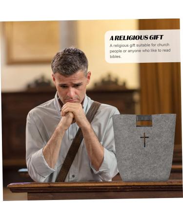Felt Bible Tote Bible Bag Large Bible Cover Christian Carrying Case Bible Organizer Bag Bible/1 (Color : As Shown Size : 34x31cm) 34x31cm As Shown - Buy Online on GoSupps.com