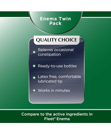Quality Choice Constipation Relief Bundle with Enema Twin Pack Sodium Phosphates Rectal Solution and Bisacodyl 5mg Comfort Coated Stimulant Laxative Tablets for Gentle and Effective Overnight Relief - Buy Online on GoSupps.com