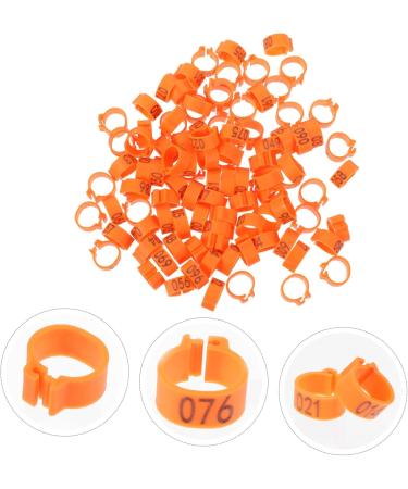 CIYODO 100 Pcs Pigeon Anklet Baby Bangles Chicken Feet Foot Ring for Pigeon Racing Pigeon Ring Meat Pigeon 1.3X1.3CM Orange - Buy Online on GoSupps.com