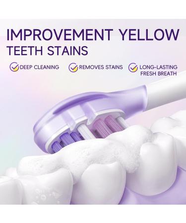 Purple Teeth Whitening - Purple Toothpaste for Teeth Whitening V34 Color Corrector Purple Toothpaste Grape & Mint Flavor for Tooth Stain Removal - Buy Online on GoSupps.com