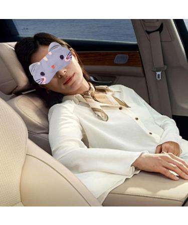 Shakven Eye Masque For Sleeping Cartoon Animal Night Sleep Eye Masque | Comfortable Eye Cover Eyeshade With Adjustable Strap For Teens Gray Cat - Buy Online on GoSupps.com